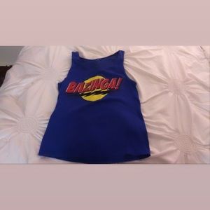 S Small Big Bang Theory Bazinga Tank Top